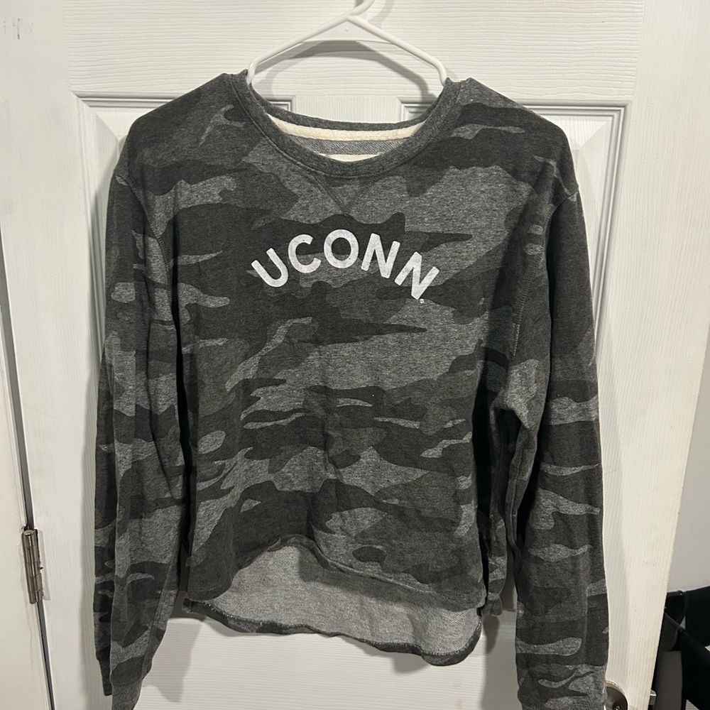 UConn Huskies Camo Crewneck Sweatshirt